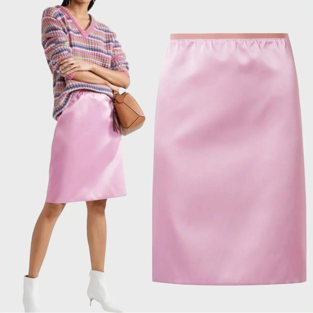 NWT MARC JACOBS Duchesse-satin Skirt In Baby Pink Size 6 - Picture 1 of 10